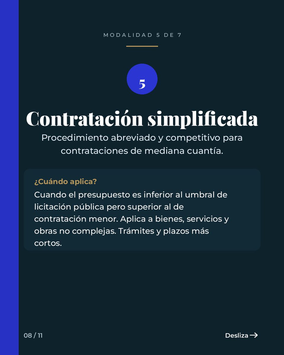 EddySkinnerAAG's tweet photo. Ahora existen 7 modalidades ordinarias de contratación pública, cada una con su propio umbral y reglas: desde la licitación pública hasta las nuevas figuras como la licitación abreviada y la contratación directa por umbral. https://t.co/mWSuccxGaH