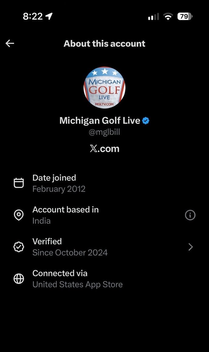 The_DailyGolfer's tweet photo. @mglbill @VincentVanDamp @VincentVanDamp he tried changing it just now but he's just rage baiting from India 😂😂😂😂😂 https://t.co/YmQPyLMsJE