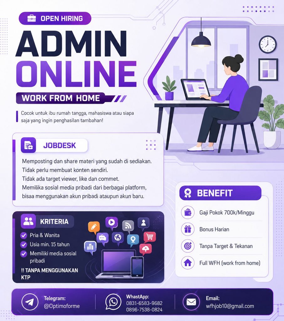 jKanimals_'s tweet photo. Haloo semua! aku lagi open #freelance nih!! cocok buat pelajar/mahasiswa atau siapapun yang mau uang tambahan. dan ini wfh yaaa! cara nya jugaa gampang bangett!! kaloo kalian minat, bisa dm aku yaa!! free to ask~
NO SCAM YAA💯💯💯

#zonauangㅤ https://t.co/NcZu8ALL84