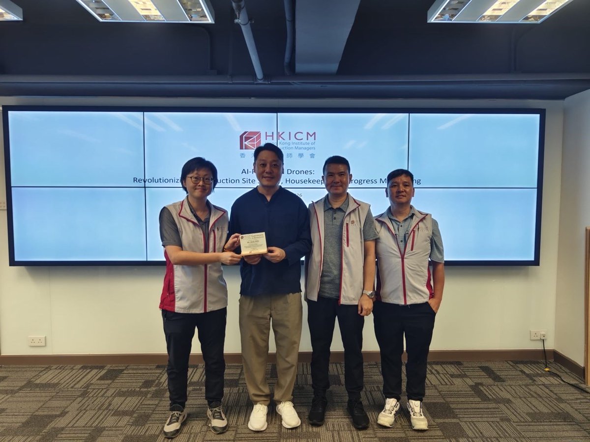 AiViact's tweet photo. viAct at HKICM 🦺🤖
On Sept. 15, Andy Hsu, VP – Innovation & Commercial at viAct, joined the HKICM to discuss how AI-powered drones can transform construction safety, housekeeping & progress monitoring.
#viAct #HKICM #DroneAI #AIinConstruction #ConstructionSafety https://t.co/hmGs92q8Kd