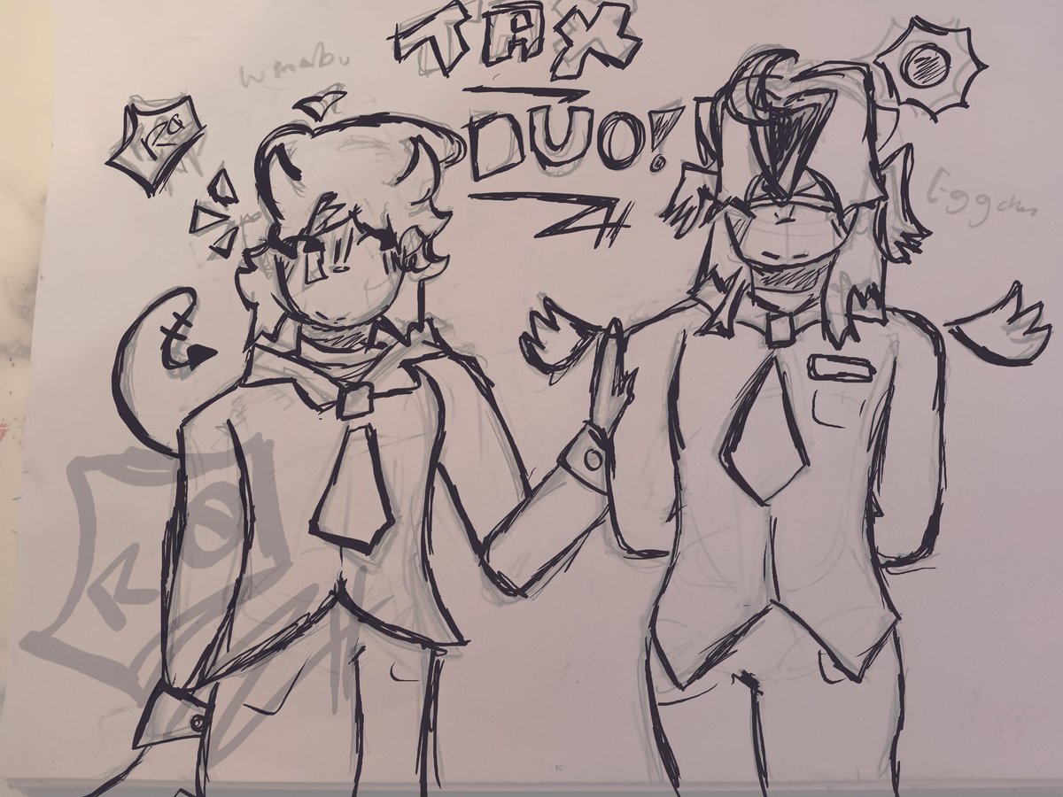 R0ttenOrange_'s tweet photo. Drew #TaxDuo / #Eggchan + #Wemmbu. It was fun!1 https://t.co/BOAeuQW8Bl
