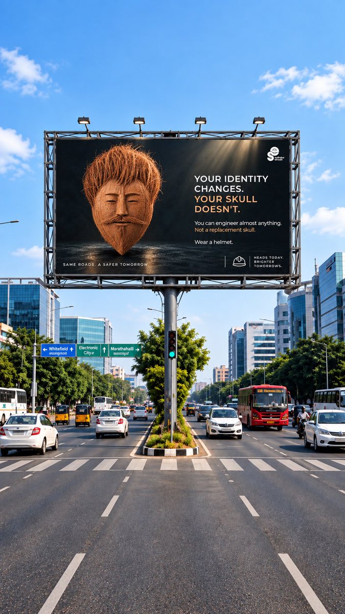 sudhakaretrouth's tweet photo. You can engineer almost anything.
But you can’t engineer a replacement for your skull.

We build careers, solve problems, create futures, and keep moving forward. But none of it matters if we don’t protect what makes all of it possible.

Wear a helmet.

#RoadSafety #WearAHelmet https://t.co/zZ5vDSC3ru