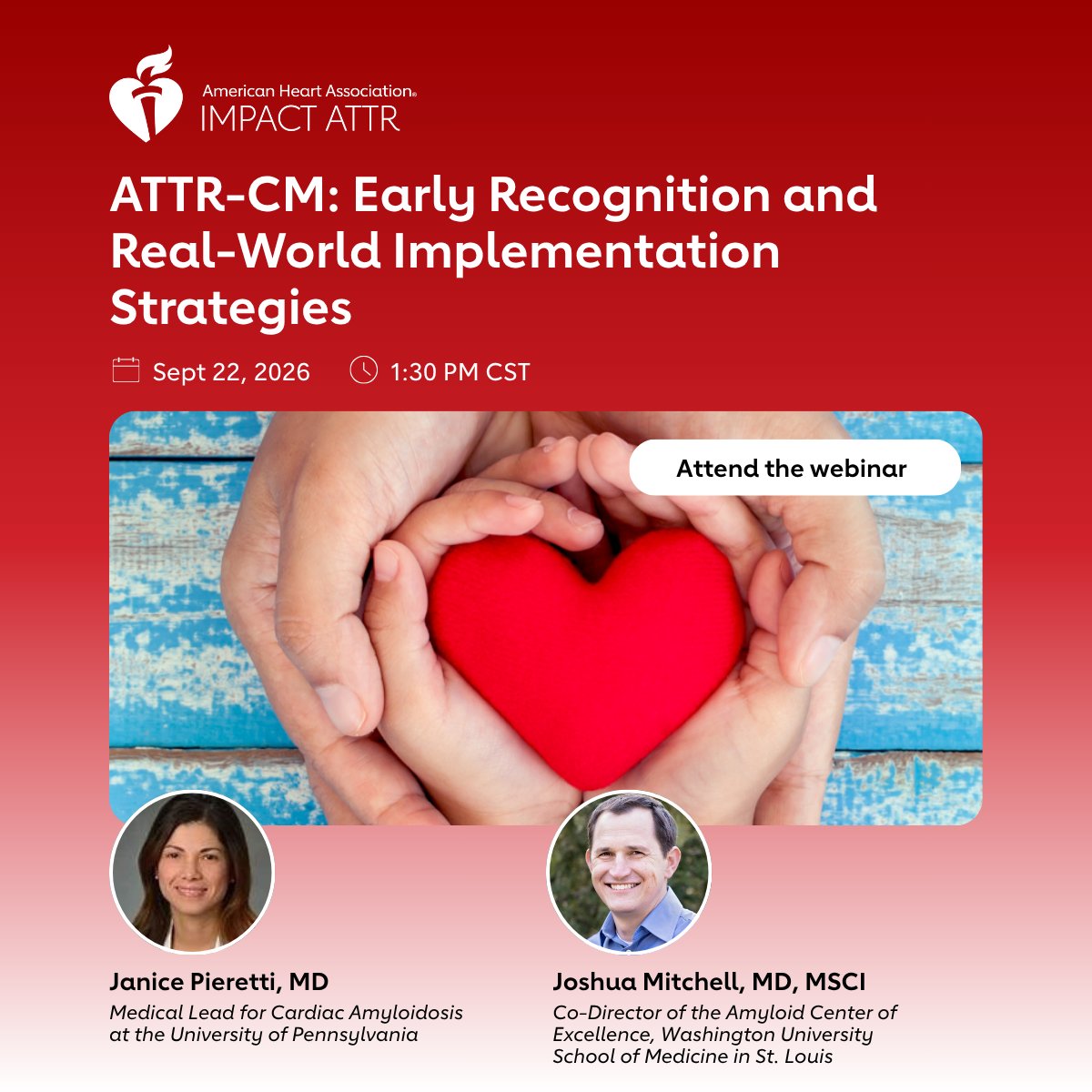 joshmitchellmd's tweet photo. Honored to be able to partner with @American_Heart  to discuss workable strategies to improve #amyloid recognition.  Will discuss early recognition, barriers, and optimal system based practices.  Register at https://t.co/YJ6Gjzzjzz. @ICOSociety @WashUCardiology @PennMedicine https://t.co/i7TQu4tNoV