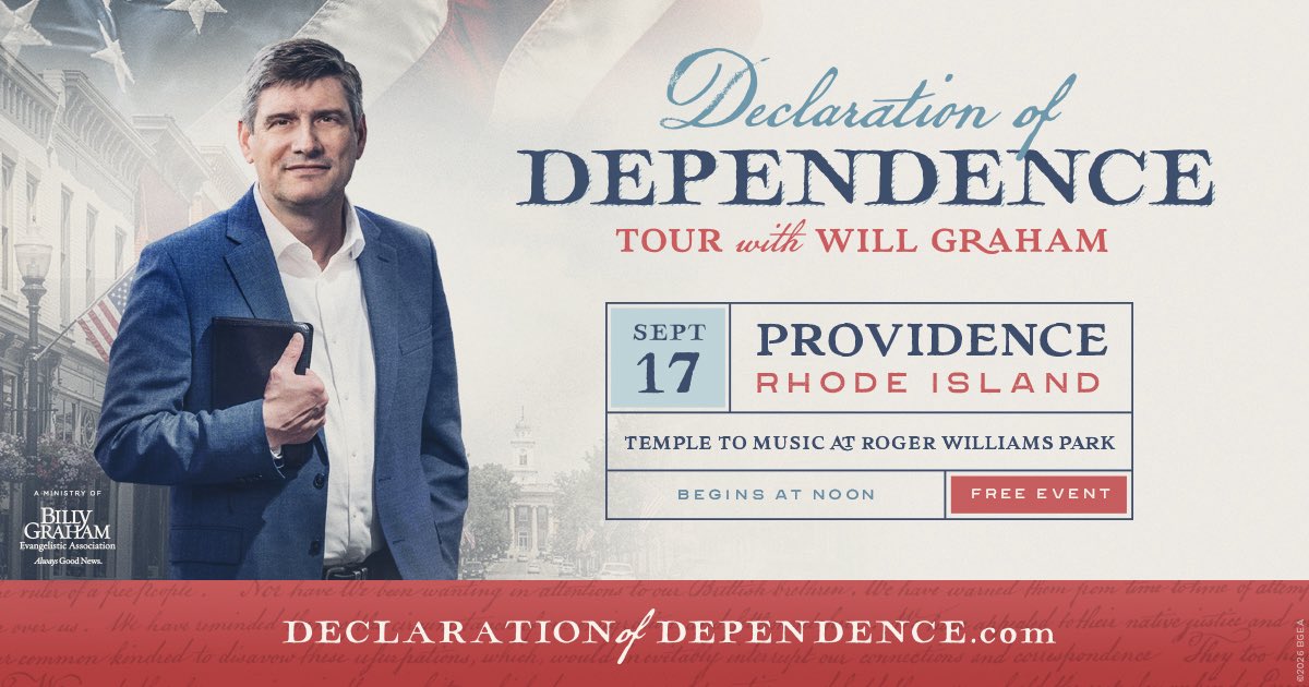 RachaelColby7's tweet photo. 📣 #HealthyFaithChat Blessed to have attended the first of the 13-state Declaration of Dependence Tour with evangelist @WillGraham_4 

RI event is Thurs. Sept. 17th at noon ET!

Full tour schedule here: https://t.co/e5ZUiWOqJc #IfMyPeople #PrayForAmerica #declarationofdependence https://t.co/Zp53GFxEtm