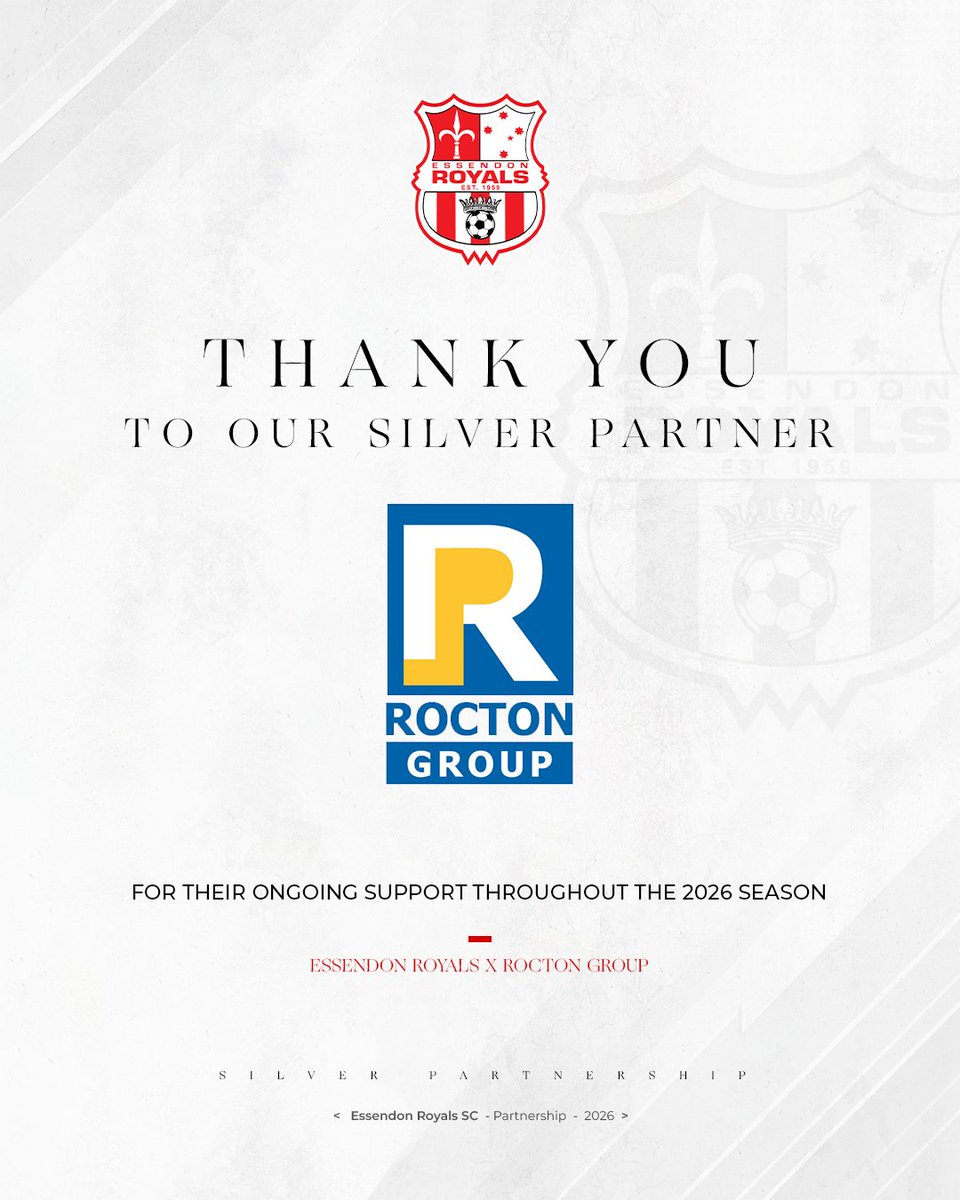 EssendonRoyals's tweet photo. Thank you, Rocton Group - 2026 Silver Partner

A huge thank you to Rocton Group for their continued support of the Essendon Royals. Your partnership helps our club, players and community continue to grow.

We’re proud to have you with us! https://t.co/HvO2YQpVoG