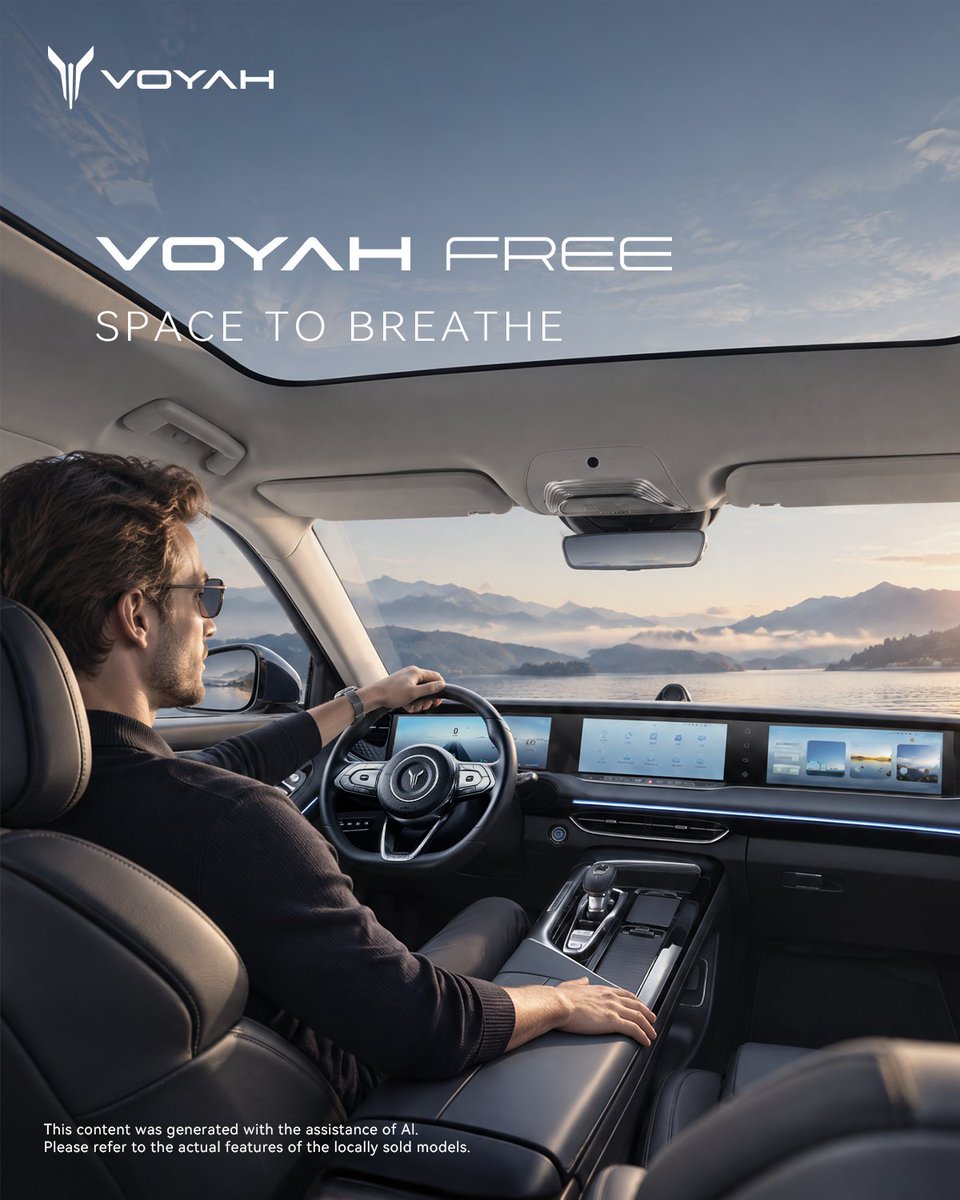 VOYAH_Motor's tweet photo. Where Eastern aesthetics meet modern luxury. 🌿
Inspired by nature, light and architectural harmony, #VOYAHFREE brings a sense of calm to every journey.
Clean. Refined. Effortless.
Embrace a world without boundaries with #VOYAH. ✨
#VOYAH #FreedomToExplore #EasternAesthetics https://t.co/r3YEEAxIdR