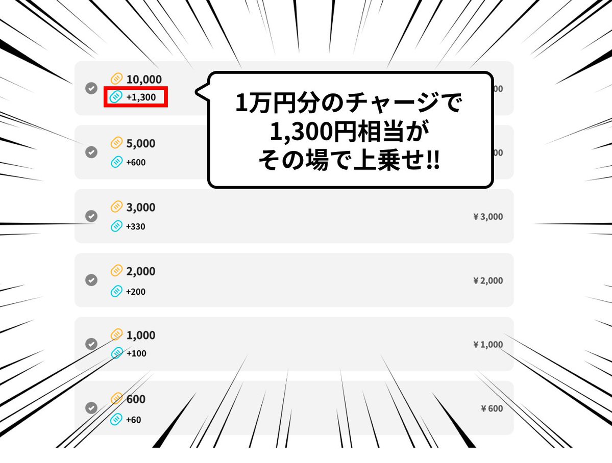 pixivFANBOX's tweet photo. 🎉大好評につきシルバーウィーク限定で復活💰

ピクシブかんたん決済でpixivcobanをチャージすると
最大13%分のpixivcobanがもらえる！

1万円分チャージだと…1,300円相当がその場で上乗せ‼️

【9/18 12:00 ~ 9/24 11:59】
期間限定キャンペーンなのでお急ぎください！
https://t.co/dw9wjnYdnd https://t.co/kna8Ff6pxG
