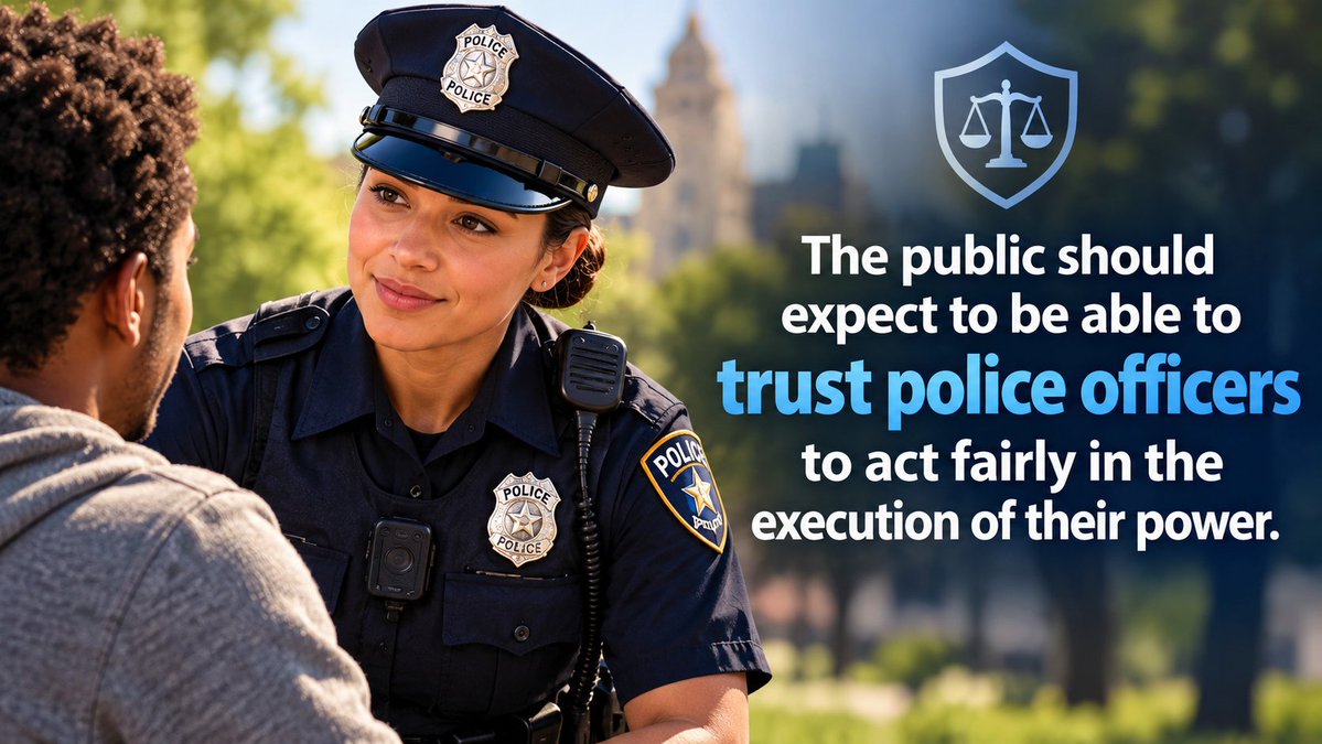 strangefru67301's tweet photo. "The public should expect to be able to trust police officers to act fairly in the execution of their power https://t.co/UYrPZ2wCJj