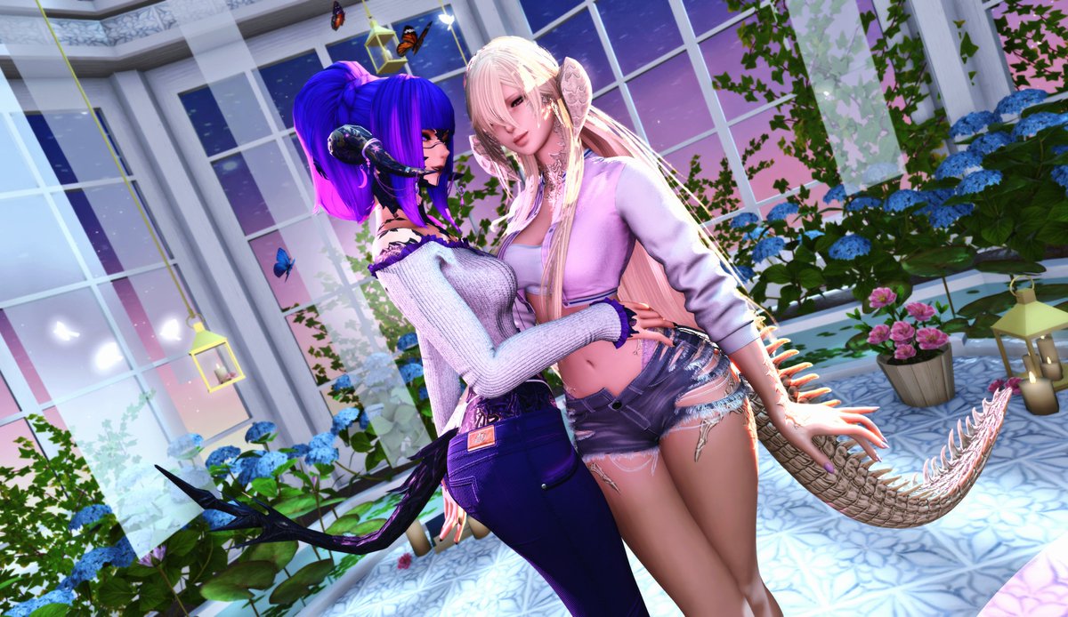 SecretaryLuso's tweet photo. Lizzer hangout~! 🩷💜 
w/ @Blue_Bnnuy's very lovely Emma! https://t.co/EjIvkc14FC
