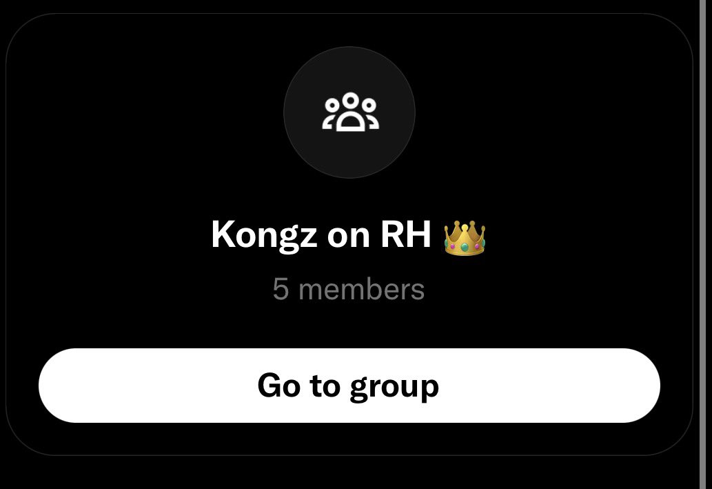 KongzXRPL's tweet photo. FREE GTD WL GROUP. 🦍👑

I’m opening this group exclusively for the Kongz launch on Robinhood.

It will be open for a limited time for anyone who wants to secure a FREE guaranteed WL spot, ask questions, and get help getting ready for the drop.

Need help setting up your EVM wallet or understanding how to join the mint? We’ve got you.

The group won’t stay open forever.

So you already know… 
Get in while you can. 
 https://t.co/FIP2Yyz8FI