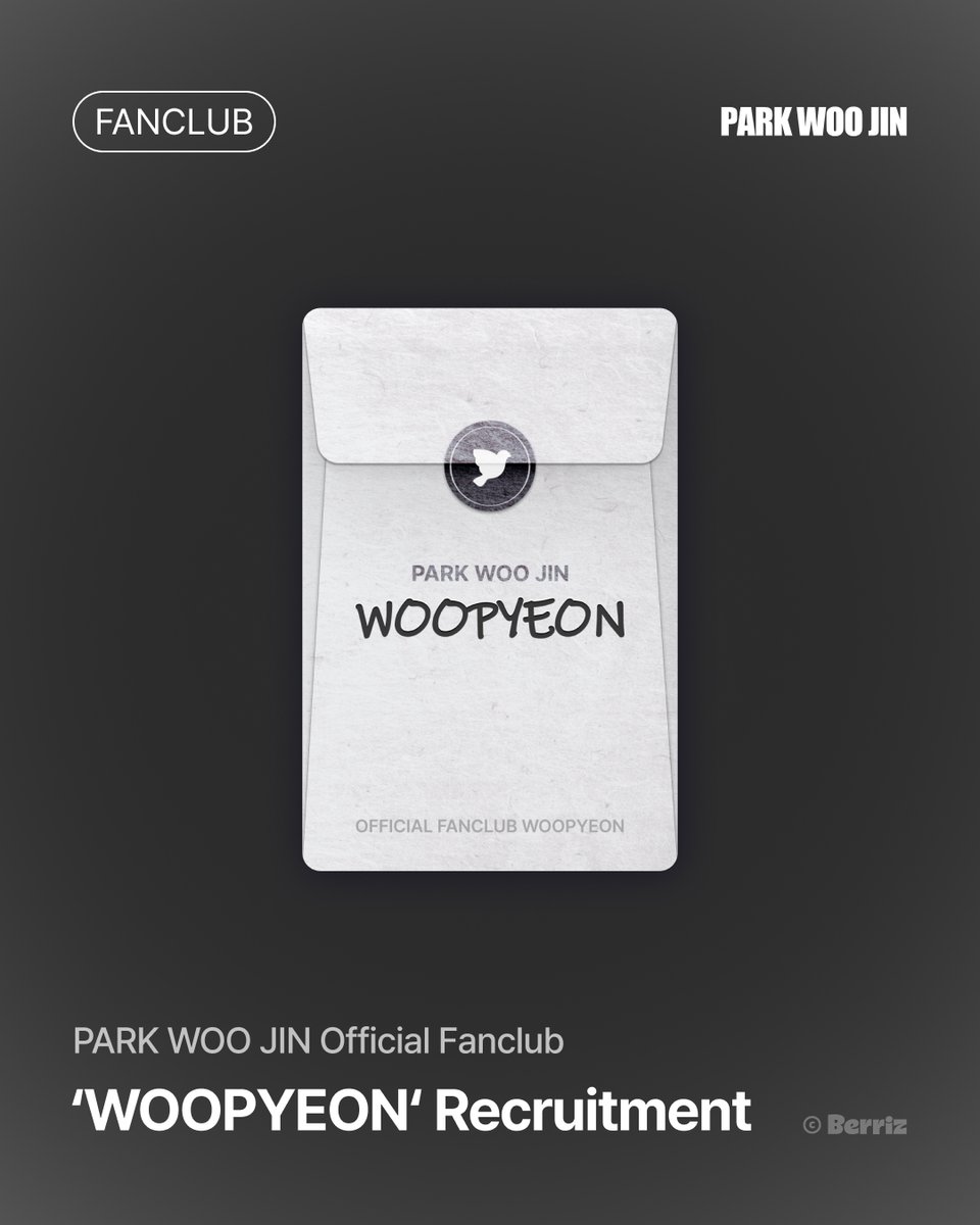 berrizshop's tweet photo. [📢] 박우진 Official Fanclub <우편> 모집 안내

우편은 지금 바로 베리즈로! 💌
박우진(@PARKWOOJINoffcl)의 공식 팬클럽 <우편> 모집 시작!

📆 가입기간: 9.17(목) 14:00 - 상시모집 (KST)
📍 가입처: Berriz
🔗https://t.co/vRDSjflxzp

자세한 정보는 Berriz에서 확인해 보세요🍒

#박우진 #PARKWOOJIN 
#우편 #WOOPYEON
#베리즈 #Berriz