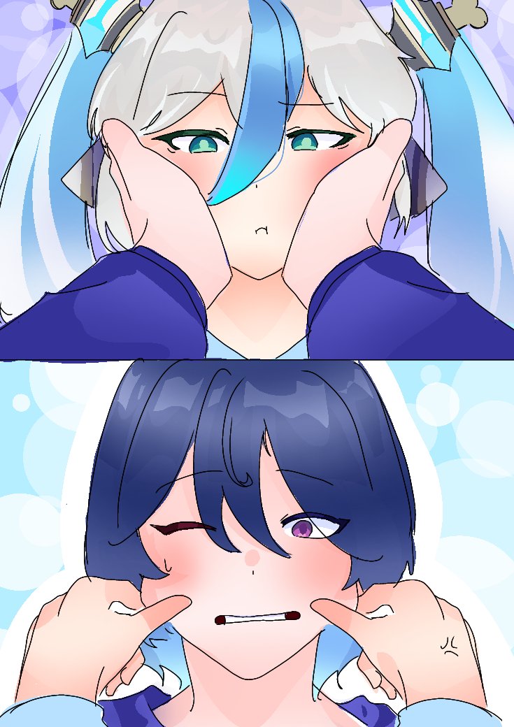 KNEMISAN's tweet photo. 🤍💙
#BetaAmiArt #DebirunArt
@AMIWorldEnd @DebirunWorldEnd https://t.co/OiNxfG08Uj