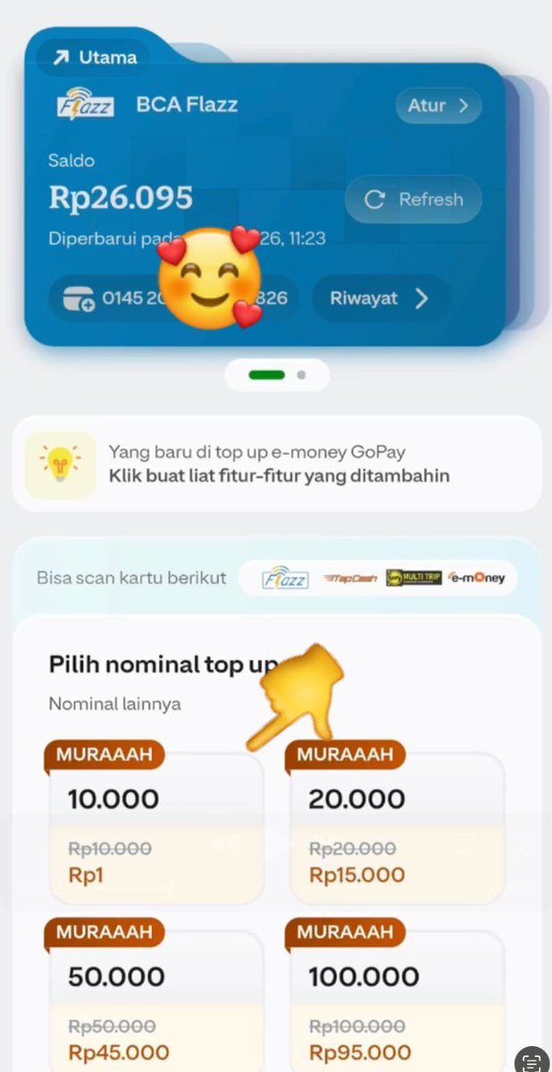 Graceamonika's tweet photo. Kapan lagi isi saldo Flazz di gopay cuma 1 rupiah aja #FLAZZ1RUPIAH https://t.co/25jnZXyBJh
