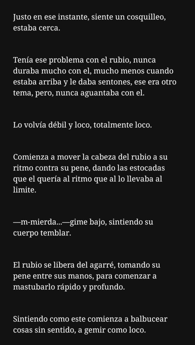 kmjkaus's tweet photo. 1:8🏠❤️‍🔥

Tenía un pequeño problema con el rubio, nunca duraba mucho con el, lo volvia débil y loco, totalmente loco.

❤️‍🔥 https://t.co/bjZbgyZJOu