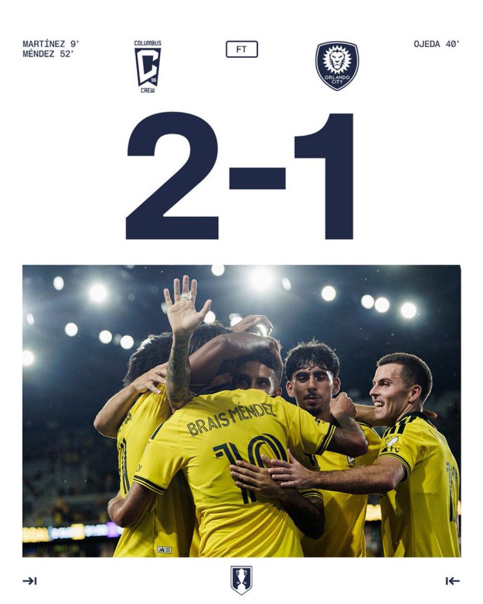 wijors's tweet photo. Columbus eliminó a Orlando y pasa a la final de la Us Open Cup, el Crew enfrentará el 21 de octubre en casa al ganador de Colorado y st Louis . #Usopencup https://t.co/qencTA3ijC