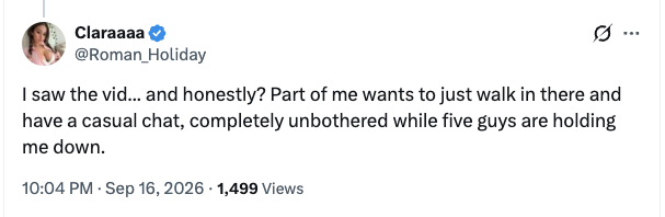 tiffplzz's tweet photo. the porn bot ai cadence while asking to get gang banged by gay wow nerds is frying me https://t.co/Zoz0bUseu9