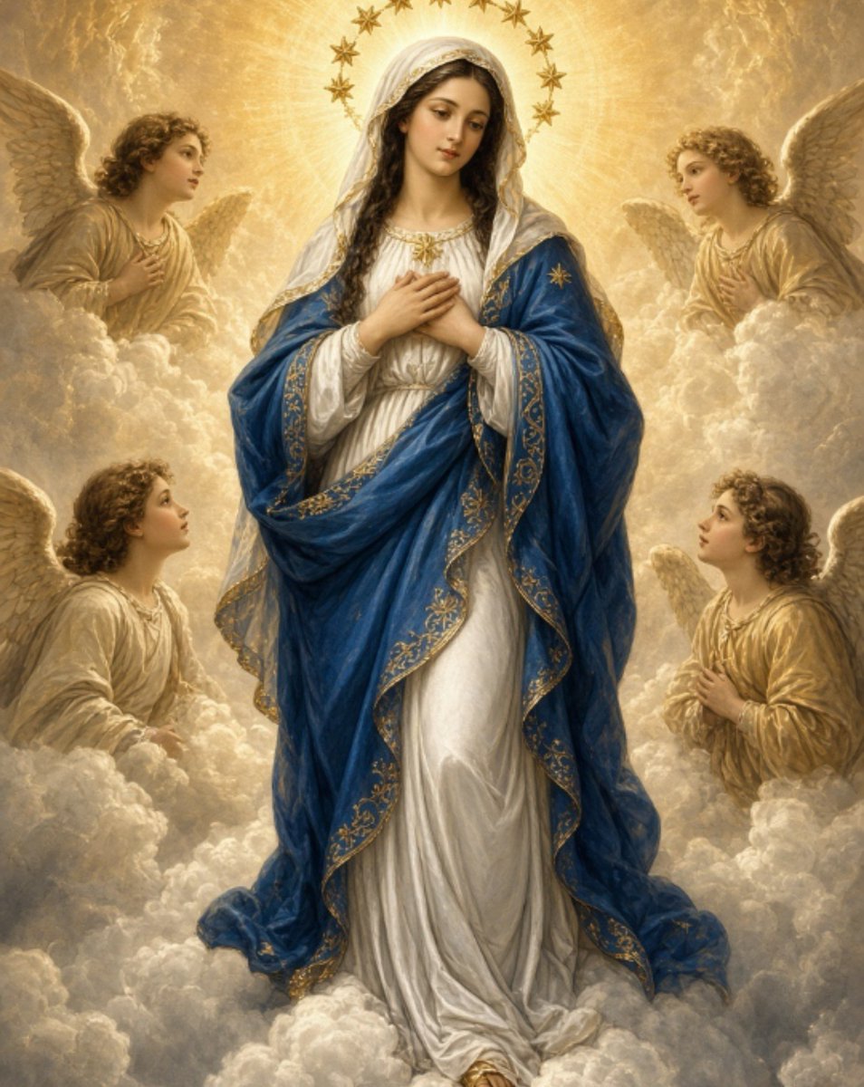 Mothermary0012's tweet photo. Dios te salve, María, 
llena eres de gracia;
el Señor es contigo.
Bendita Tú eres 
entre todas las mujeres,
y bendito es el fruto de tu vientre, Jesús. 

Santa María, Madre de Dios,
ruega por nosotros, pecadores,
ahora y en la hora de nuestra muerte. Amén https://t.co/QZBIG90DnO