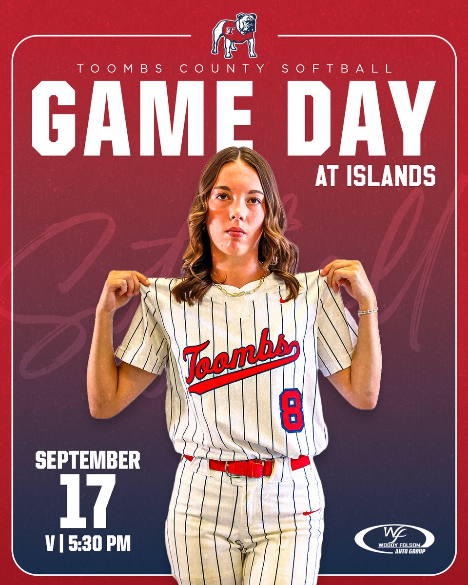ToombsDogs's tweet photo. GAME 🥎 DAY!

🆚 Islands
⏰ V, 5:30 PM
📍Islands High School
🎟 No Ticket Link Available

Presented by Woody Folsom Automotive

#GoDOGS #BeADOG #BAD https://t.co/KBJIYxbUoD