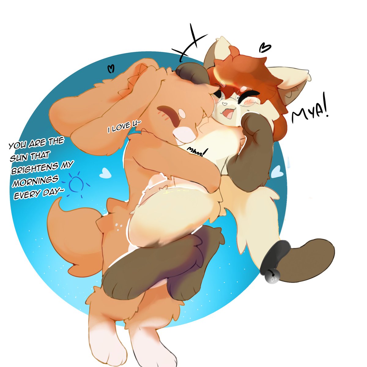 Kochu_the_dog's tweet photo. You and me against the universe~❤️✨ 

Comission from discord: autumn https://t.co/IGN2KdUEeu