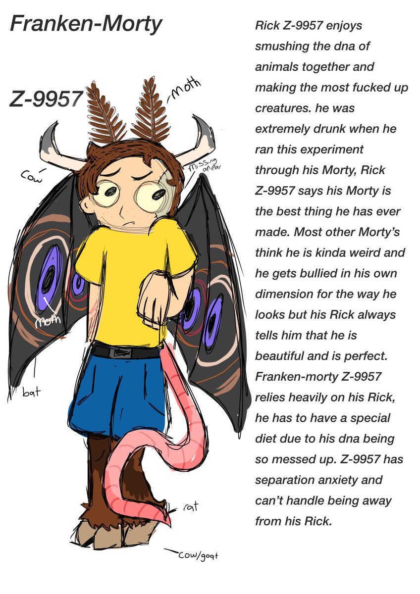 AmyLue3's tweet photo. Rick and Morty ocs from dimension Z-9957 (ignore how bad these are I still can’t draw lol) https://t.co/rFrbYigjDi