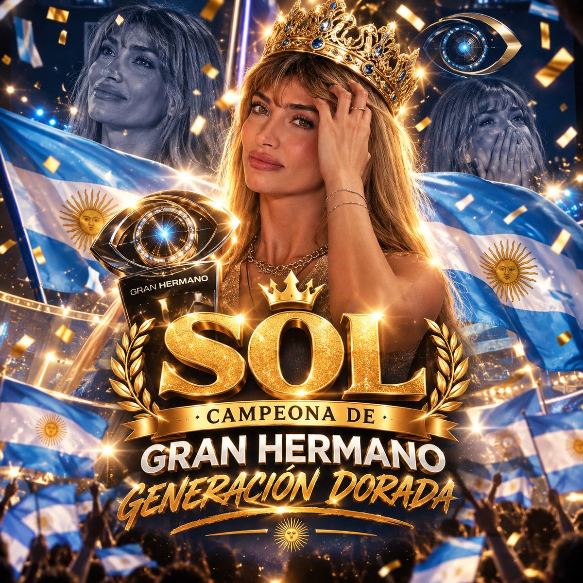 Florsolangista's tweet photo. SOLANGE GÓMEZ ABRAHAM ES CAMPEONA DE GRAN HERMANO GENERACIÓN DORADA!!! ✨🏆✨

GANÓ EL JUEGO, GANÓ ARGENTINA 🇦🇷
#GranHermano https://t.co/BZMArgzyxh