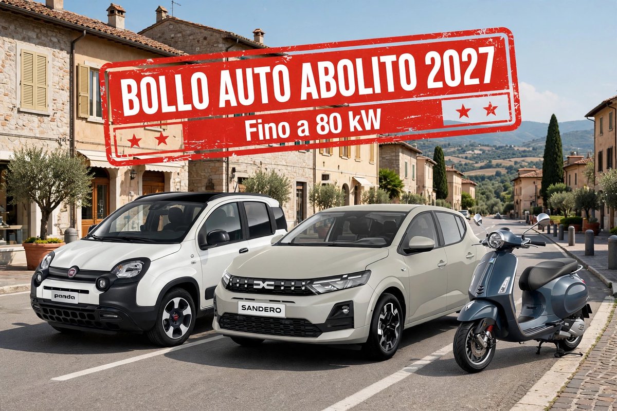 GCentrellaTW's tweet photo. 🚗 BOLLO AUTO ABOLITO 2027 fino a 80 kW (109 CV)

CdM 16/09: esente per 1 anno, 1 solo veicolo assicurato.

✅ Dentro: Panda, Sandero, C3, 208, Grande Panda 100
❌ Fuori: >80 kW, 2° auto, molte elettriche

Risparmi ~150€ ma solo per il 2027.

👇 Dettagli
https://t.co/walfXYCuS8 https://t.co/xjfaRXnRyK