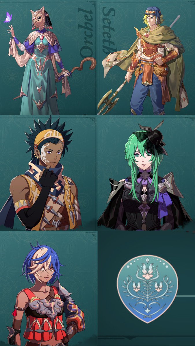 Rainbowdonkee's tweet photo. Continuing on, I’ve updated team Bertrand, Talimun, Orchel, Anatolia with their companions! Isn’t it crazy they were supposed to be our 4 other Main Characters!? It was obvious they were playing a bigger role based on the trailers & getting full body art
#FEFW #FE18 #FireEmblem https://t.co/qr8a6oAaYT