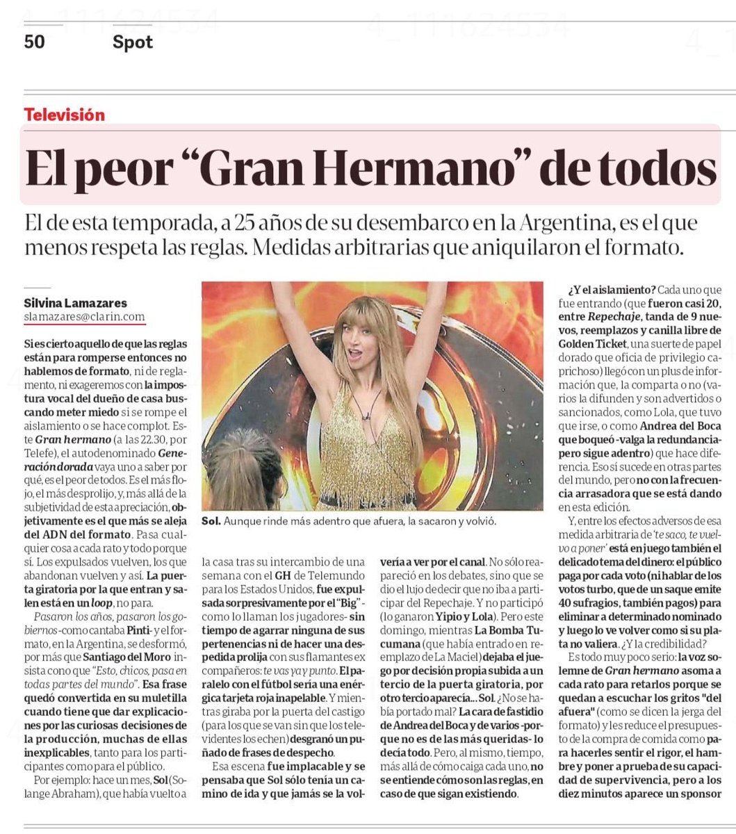 Bauelsiniestro's tweet photo. Ganó Sol! Felicitaciones Solangistas #Granhermano2026 #Granhermano https://t.co/RmoOzZ9I1A