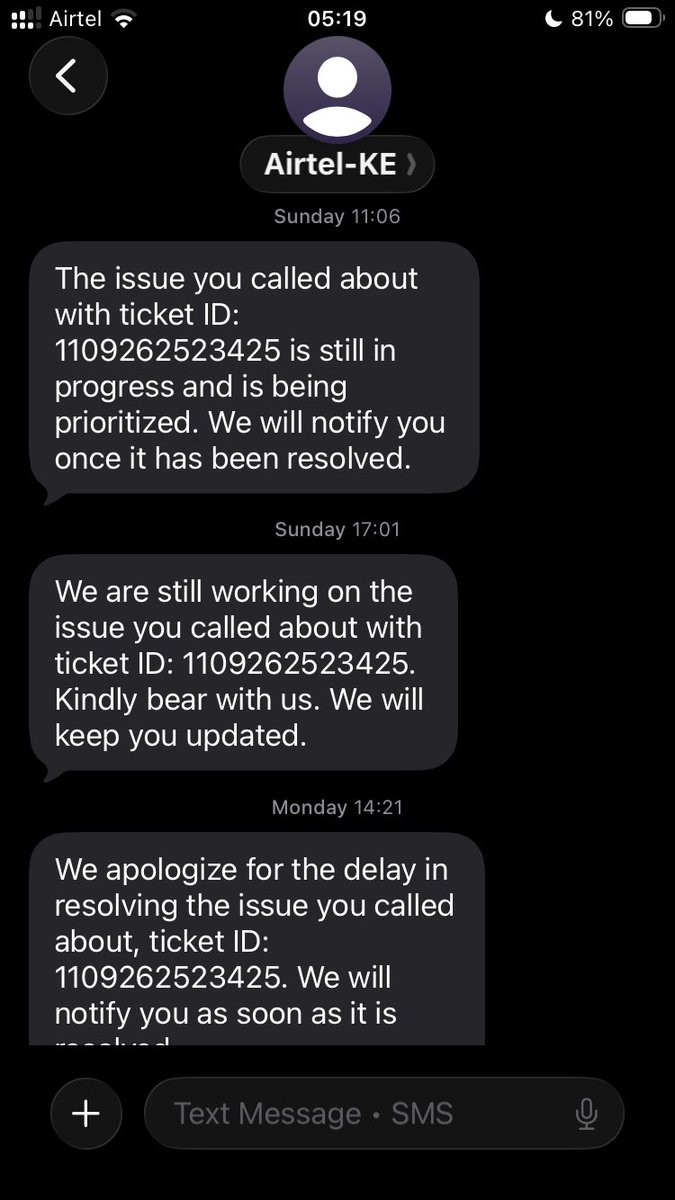 _olalkeith's tweet photo. @AIRTEL_KE  .. 5 days later,  you are still resolving this issue? .. hamuko serious . https://t.co/GR6jPxai25