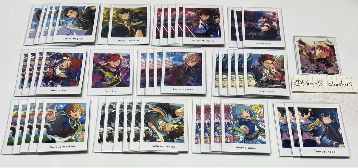 MoonS_otorihiki's tweet photo. 交換.譲渡.買取
あんスタ ぱしゃっつ Vol.5
Action  A

譲:鉄虎.翠.千秋,ジュン,ひなた.ゆうた,薫,紅郎,友也.光.創,つむぎ

求:「同種 宗(異種:宗…笑門福来,Vol.7 A,10周年等…)>日和」or「定価(+送料)」

都内手渡し.郵送

検索からも気軽にお声かけ下さい https://t.co/B8l2CEf0jl