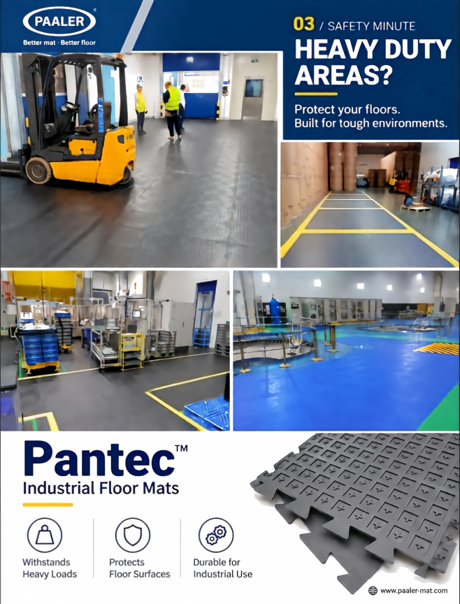PAALERMat's tweet photo. Forklifts. Heavy traffic. Floor protection.
A floor-safety topic from our conversations at #NSC2026. 
Today’s PAALER Safety Minute: Pantec™ Industrial Floor Mats for demanding industrial areas.

📍 Booth #5231
 #FloorSafety #IndustrialSafety #FloorProtection #IndustrialFlooring https://t.co/rqPJtzy7IJ