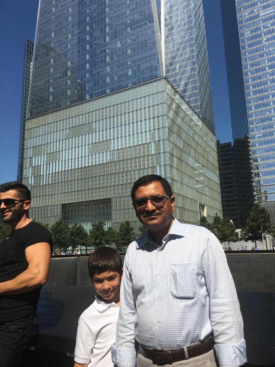 ahmedalifayyaz's tweet photo. Four years after the 9/11 (2001) when we visited this Lower Manhattan site from the adjoining World Financial Centre, almost the entire World Trade Centre debris had been cleared. There were no remnants of the two iconic towers, each 120-storey tall. Twelve years later, in 2017, when I visited the same site with a Kashmiri doctor friend and his 8-year-old son, there was a new design iconic tower-- the 102-floor One World Trade Centre. From the top floor we watched the entire Manhattan and New Jersey areas, Statue of Liberty, Staten Island..

Nine years later, the same boy, son of a Kashmiri doctor father and an American doctor mother, is standing with Wes Moore, the Governor of Maryland. He is now 17 and a student of class 12. He has been elected as 'Governor' in a competition of nearly 40,000 student representives from the entire State of Maryland. In the next 15 years, I am sure and I wish, this boy of amazing leadership qualities and passion will be the Governor of Maryland. Congratulations to him, his affectionate parents, siblings and teachers.