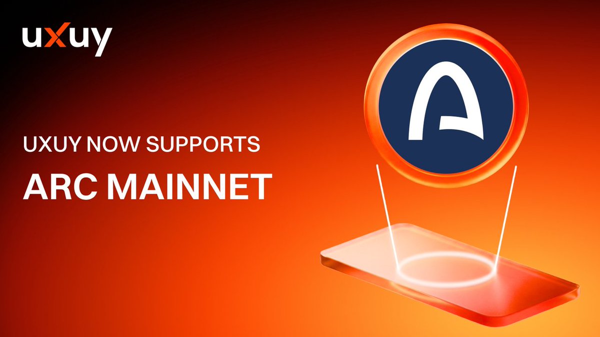 uxuycom's tweet photo. UXUY now officially supports @arc Mainnet ⚡

Arc Mainnet is officially live, and UXUY is live with full support from Day 1.

Users can now trade Arc ecosystem assets more seamlessly through UXUY.

One stablecoin account. Seamless real-time cross-chain swaps. Zero Gas.For trading @arc assets, UXUY is your go-to gateway.

As the Arc ecosystem grows, UXUY will continue to integrate more Arc assets, bringing users broader access and a faster, simpler onchain trading experience.