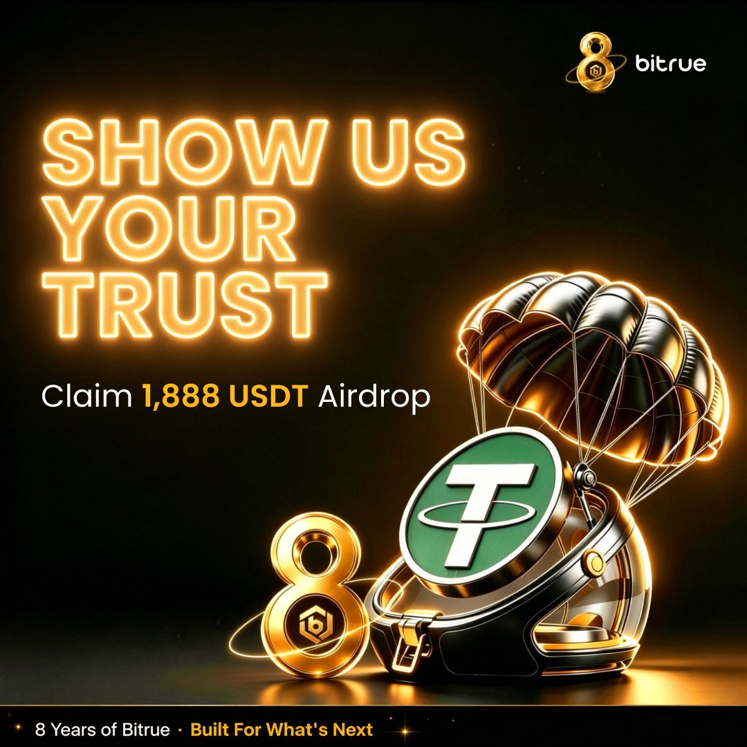 BitrueOfficial's tweet photo. #Bitrue has proven that we can be trusted, now it's your turn to show us your trust!

Here's how you can join:
1️⃣ Follow us on @BitrueOfficial
2️⃣ Like, comment and RT this post
3️⃣ Tag 3 friends in the comments

Winners will be selected at the end of #Bitrue8Years celebration! https://t.co/G1Moaa4d9q