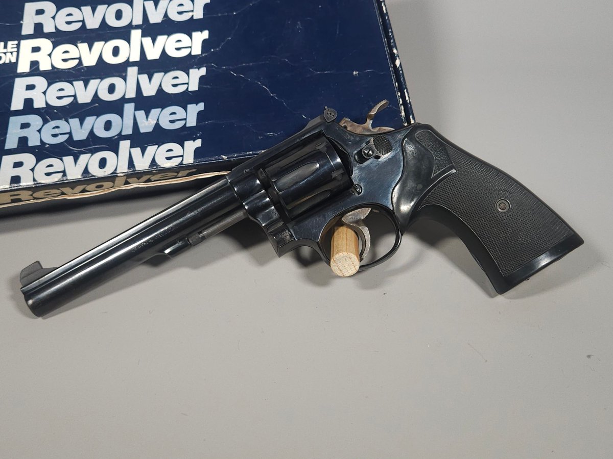 Hvgun835's tweet photo. Check out these cool collectible revolvers. This one's a Smith &amp; Wesson 17-4 and the other one is a Colt Police Positive Special. https://t.co/psQMQY697G