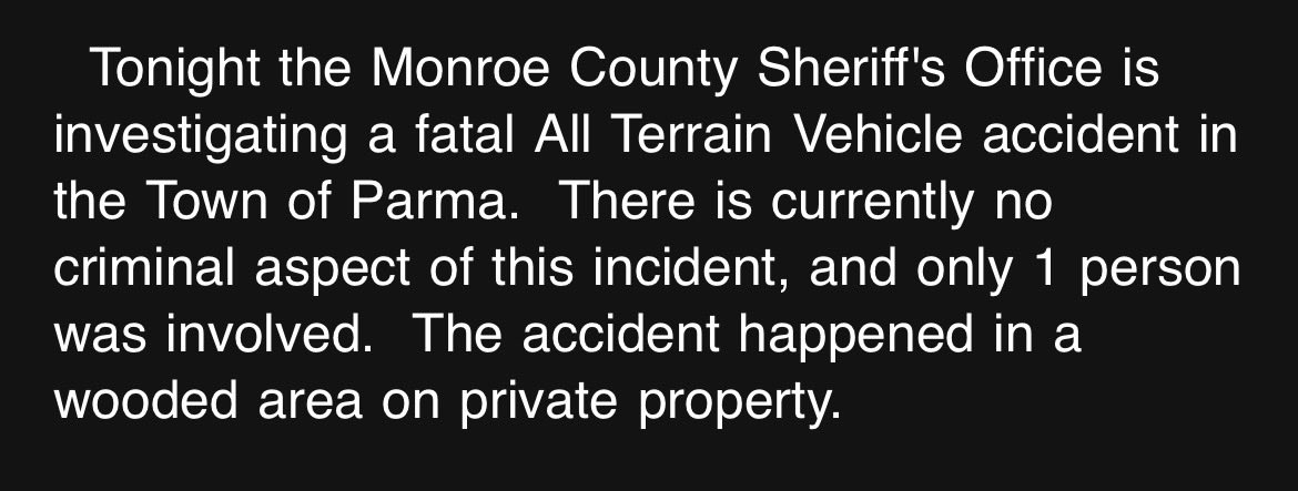 mcfw's tweet photo. Fatal accident. #roc https://t.co/WPtqTifQYO
