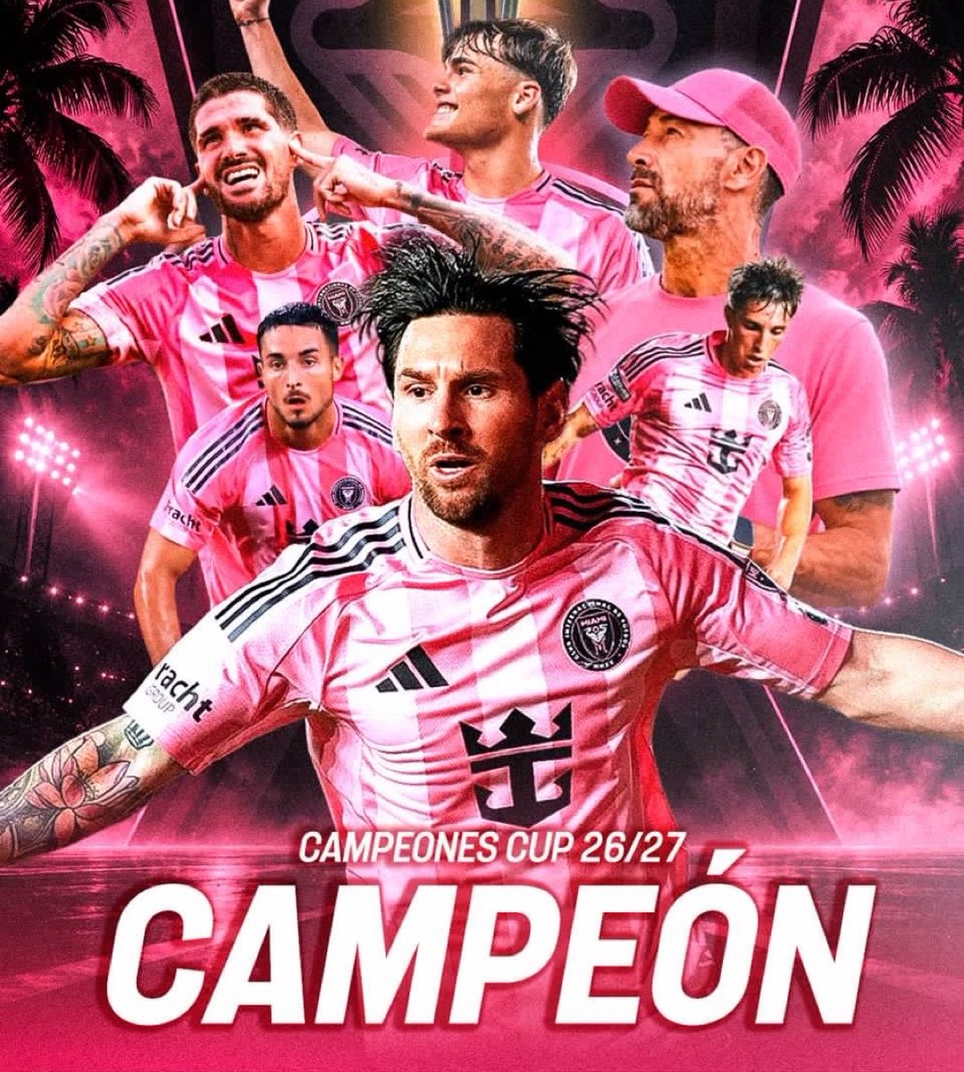hernanqo's tweet photo. ¡¡EL GOAT, CAMPEÓN CON @InterMiamiCF 🏆 🏆 

Con un gol de MESSI y otro de CASEMIRO, @InterMiamiCF se impuso ante @CruzAzul en la final de la Campeones Cup 

🏆 ¡¡¡49!!! para el mejor de la historia, quien además llegó al CENTENAR DE GOLES con la camiseta de @InterMiamiCF https://t.co/hR5qpS86xr