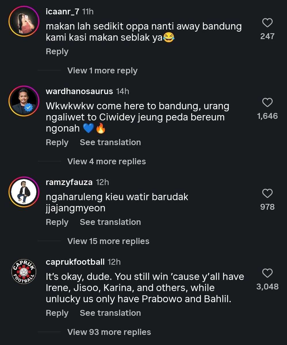 saludosparatii's tweet photo. Ada fans FC Seoul yang posting video reaksinya abis kalah lawan Persib dan komentarnya dipenuhi candaan &amp; banteran dari fans Persib.

Sekarang fans Persib banternya udah sama fans klub besar Asia😅 https://t.co/NqOCjqF5vp