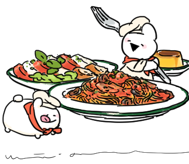 gonnohjoye's tweet photo. 🐰🍝🍮🧀 https://t.co/mU33Wqa7sp