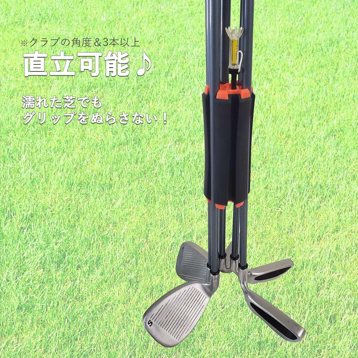 tecchan72's tweet photo. @tama_golo562 僕はこれを使ってます。60-54-48の３本で停めたカート方向のグリーン脇に自立させてます。まず、忘れる事ありませんねｗｗ https://t.co/cUPmi1gJVY