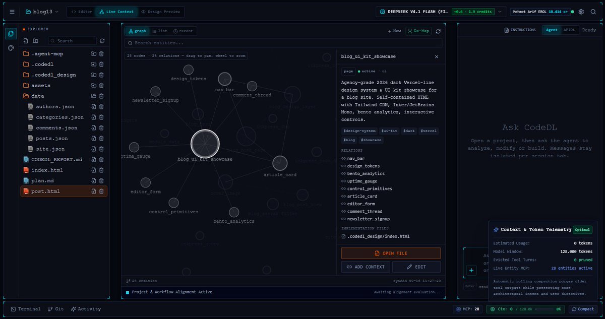 ariferol01's tweet photo. CodeDL
Yeni nesil AI Code Agent.
UI Design System ile modern tasarımlar çıkartın ve projenin tasarımsal bütünlüğünü koruyun.
Test kredisi için DM
https://t.co/rf1nUocbdu
#AI #VibeCoding https://t.co/yz58kpMU2m