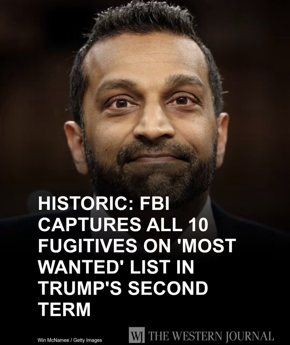 HankishTwitZone's tweet photo. That’s outstanding, @FBIDirectorKash! Congratulations on capturing all 10 fugitives on the “most wanted” list! Can you now put away the high-value fugitives still roaming free despite staging a coup against @realDonaldTrump? https://t.co/mFzeJINFIL