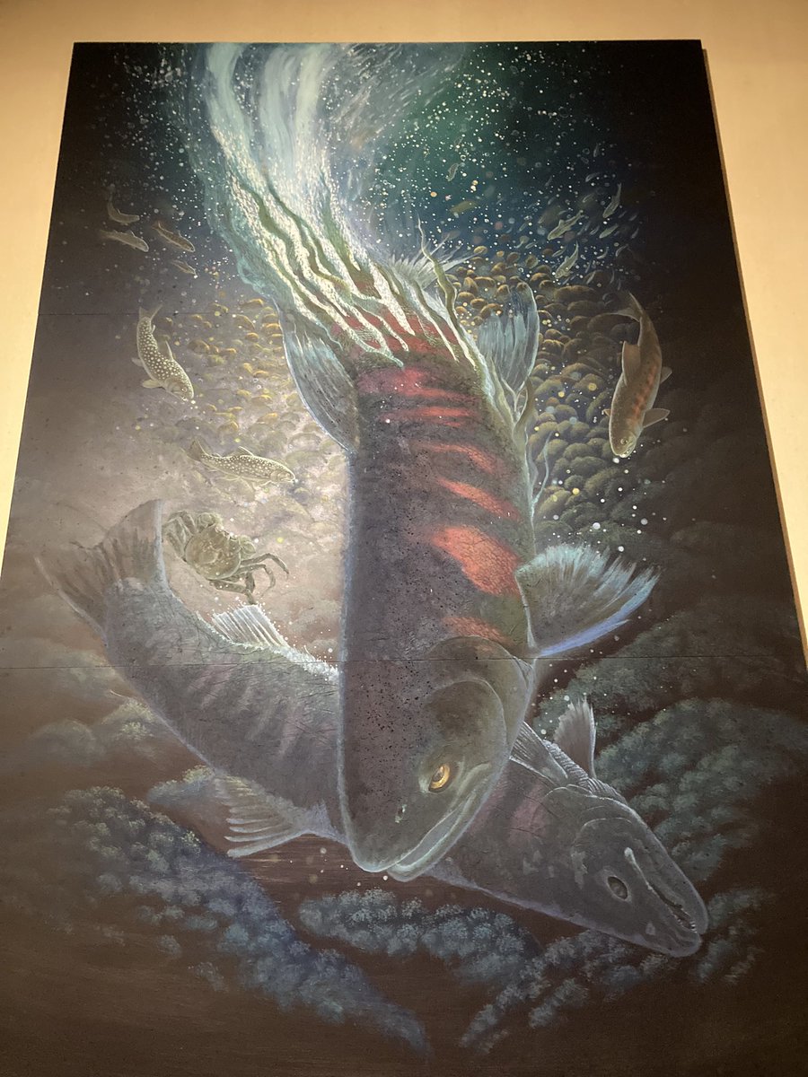 takerutagaito's tweet photo. 潟上市のブルーホールで開催されている永沢碧衣さんの個展「記憶の堆積」を拝見しました。力強い動物たちの姿に感動しました。 https://t.co/4Ro375ASXs