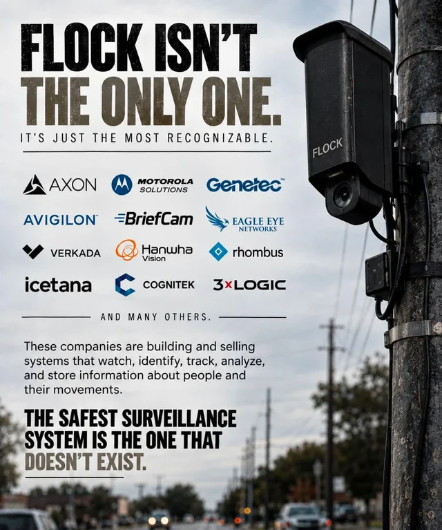 OrwellDay's tweet photo. Ban ALL AILPR cameras across the nation
#Axon #Flock #masssurveillance https://t.co/0qgewiGbRv