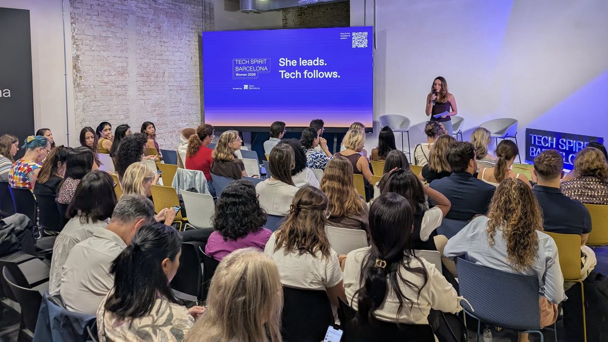 TechBarcelona's tweet photo. Starting the day at Tech Spirit Women 2026 💜

20 women leading Barcelona’s tech ecosystem on stage

She leads.
Tech follows. https://t.co/6yLVkvihZ3