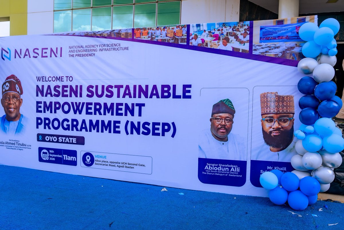 SenSharafaAlli's tweet photo. Yesterday, I facilitated the National Agency for Science and Engineering Infrastructure (NASENI) @NASENIHQ Sustainable Empowerment Programme for our people. The programme benefited 270 lives across Oyo State.

Clean cookstoves, rice and cash support were provided to 230 women, while 40 men received solar home systems.

This event is about cleaner energy, stronger livelihoods and practical support that can make a lasting difference in the lives of our people. Oyo AHEAD is real, practical support reaching real hands.

Special appreciation goes to our Campaign Director General, Asiwaju Yemi Aderibigbe, for standing in and seeing the programme through with such care.

My gratitude also goes to NASENI for choosing Oyo State for this initiative, as well as the officials, leaders, stakeholders and, above all, the people who supported the event and made it possible.

To everyone who received support yesterday, thank you for trusting the process. The items and support provided are more than what was received on the day. They are opportunities to improve livelihoods, support families and build a more secure future.

This is what we mean when we say Oyo AHEAD. It is about taking practical steps that touch lives and create opportunities for our people.

This is only the beginning. Oyo AHEAD is a promise, and that promise will be kept.

PRACTICAL SUPPORT. REAL IMPACT.

#BSA2027
#OyoAHEAD
#ÌtayoÒyó