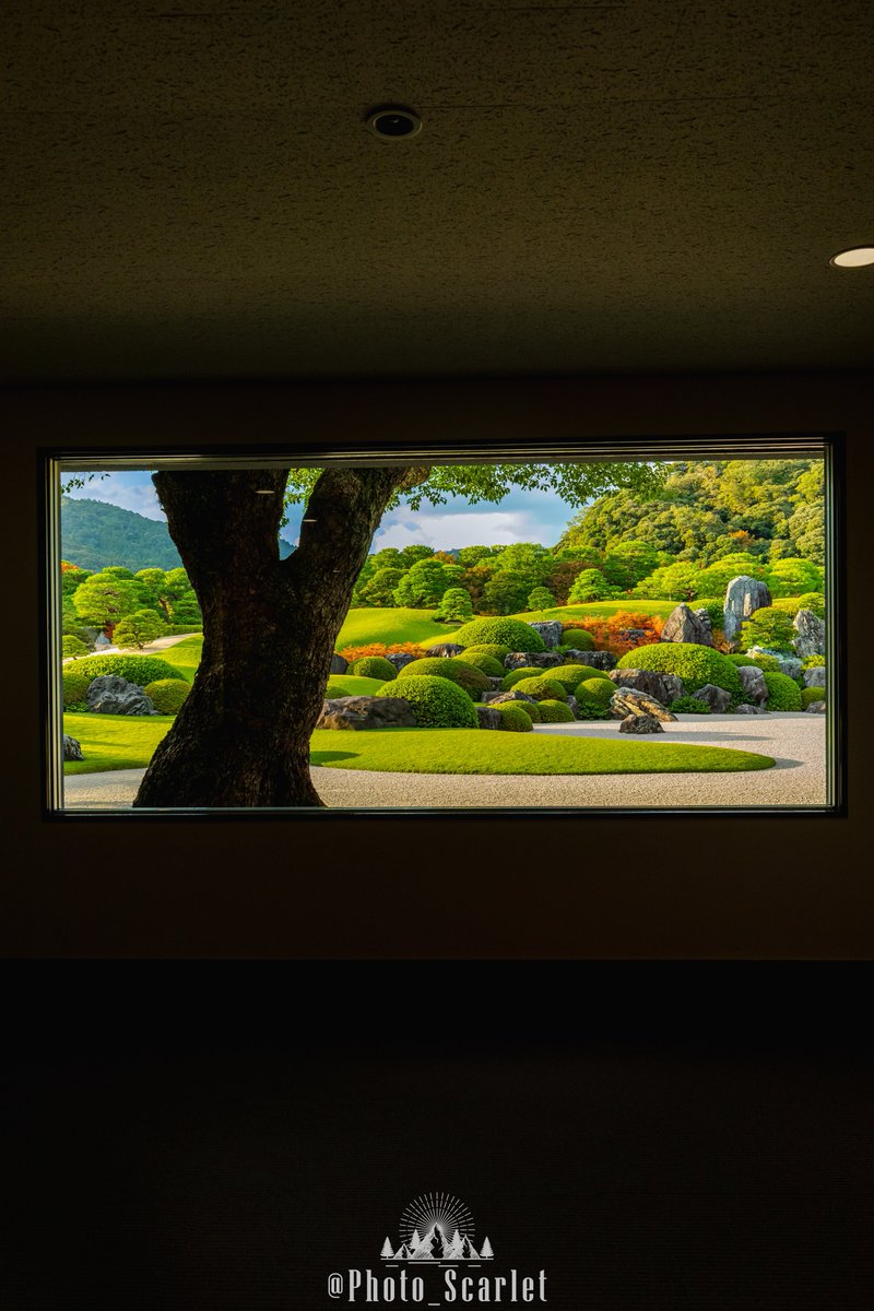 Photo_Scarlet's tweet photo. ｢23年連続 日本庭園ランキングで1位」に選ばれた『足立美術館』の庭園は、まさに絵画でした https://t.co/ar6uX0JPy3
