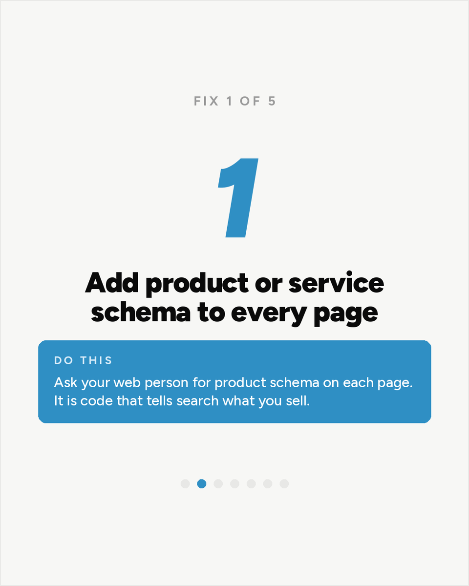 connorcedroseo's tweet photo. Get booked by strangers.

Five fixes for work that is better than its visibility.

Five fixes, one action each. All five inside.

#TampaSEO #LocalSEO

Full photographers breakdown: https://t.co/rcLcO7i2f1 https://t.co/oMBH9sk1gj