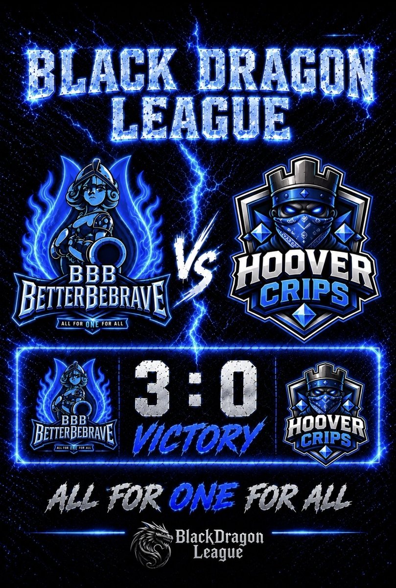 Better_Be_Brave's tweet photo. 3-0 by free win. 
We move on.💙

@BlackDragon_CR
#BlackDragonLeague #BetterBeBrave
#freewin https://t.co/wzYMOSLHpI
