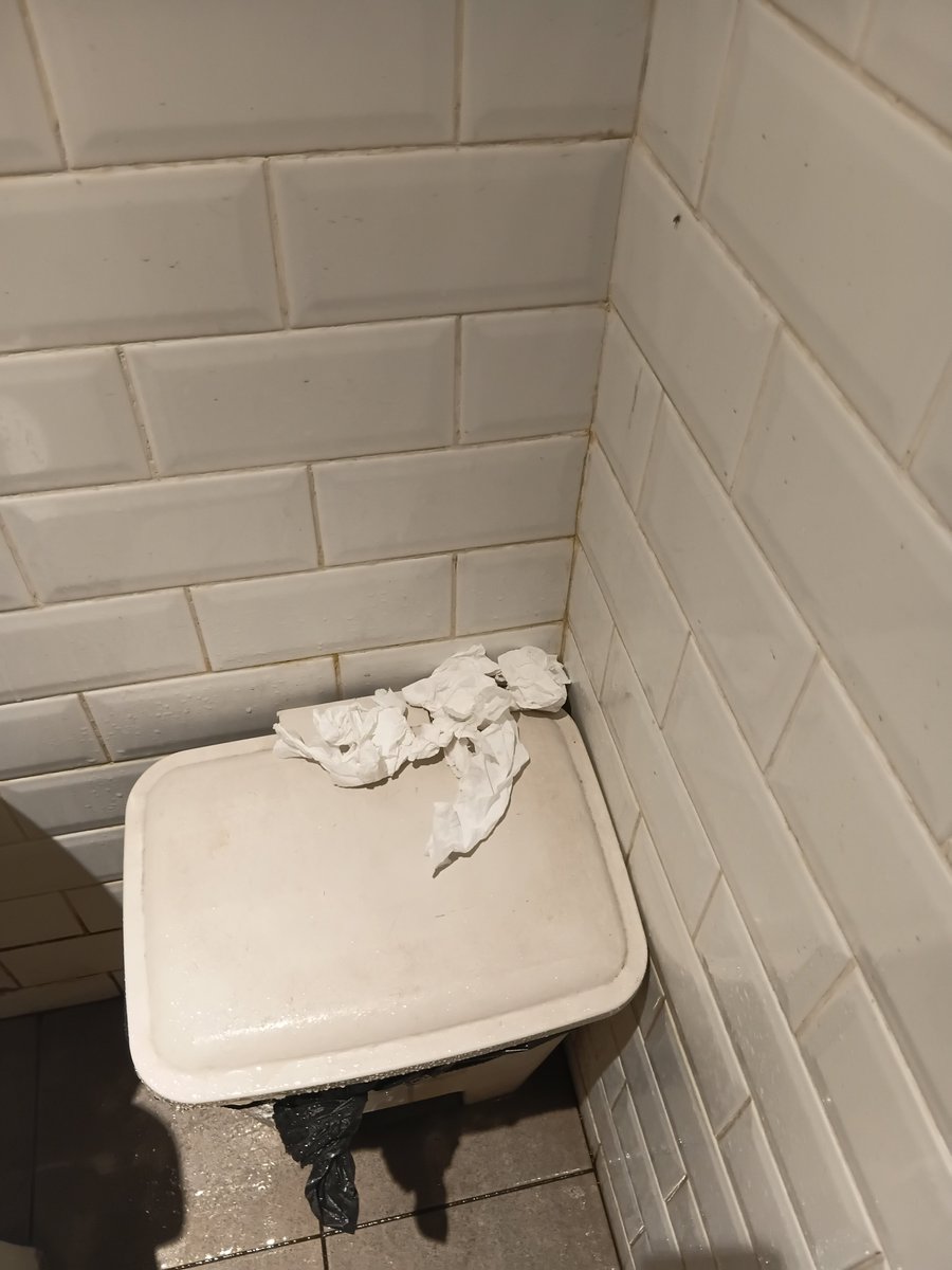 asianbest_'s tweet photo. I hate when people do this in a public restroom. You've been eating ass and all that, but you refuse to put your used toilet paper in the bin manually just because the foot pedal is broken? I mean, you can always wash your hands afterward. What's the big deal? https://t.co/Zotmsmg7iO